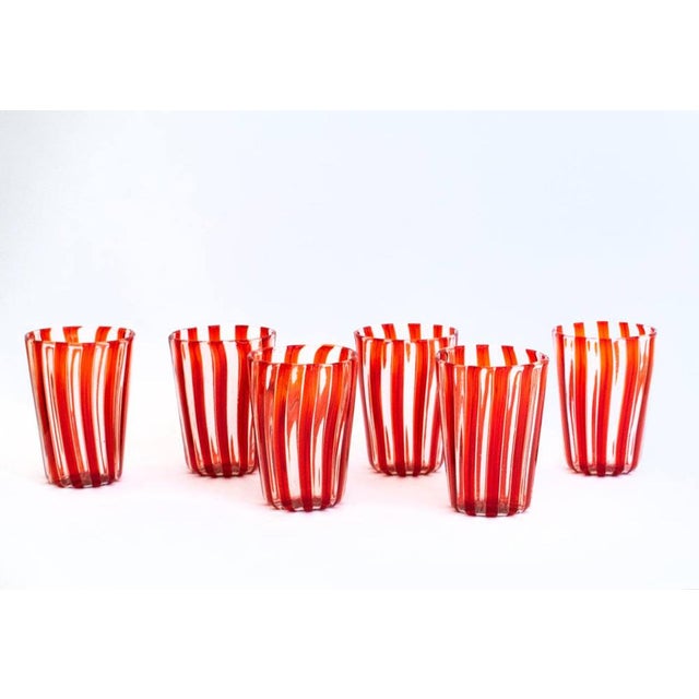 Italian Murano Glasses by Angelo Ballarin for Ribes Studio, 2004, Set of 6 For Sale - Image 13 of 18