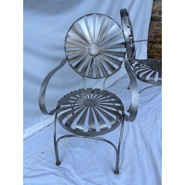 1970s Chrome-Style Chairs Attributed to Francois Carre - Set of 2 For Sale - Image 5 of 9