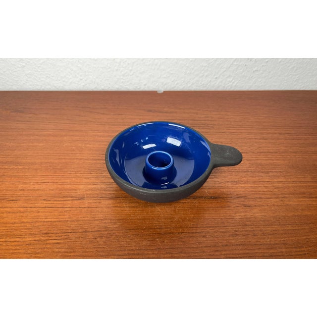 Vintage Danish Blue Ceramic Candleholder from Stelton For Sale - Image 13 of 18
