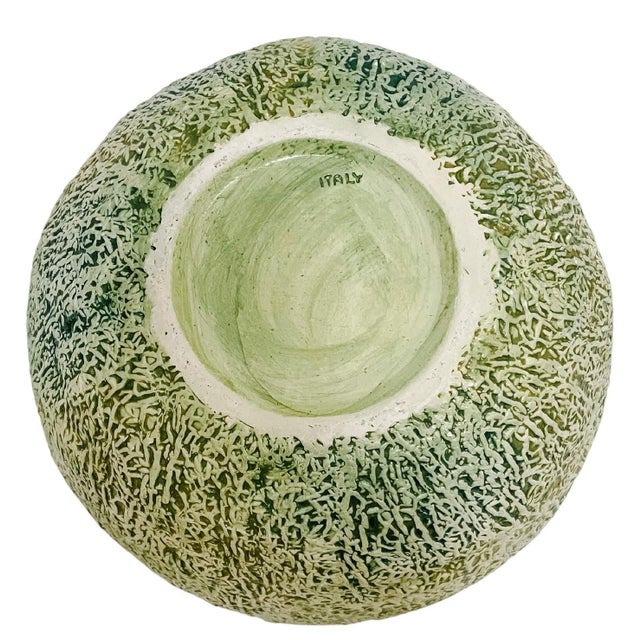Green 1960s Mid-Century Italian Cantaloupe Melon Majolica Service - 7 Pieces For Sale - Image 8 of 9