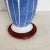 Vintage Hand Thrown and Expertly Detailed Studio Pottery Lamp Depicting Iris Flowers in Blue For Sale - Image 11 of 11