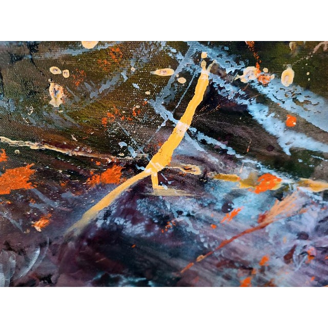 Ovidiu Kloska, Cosmic Angel with Ember and Light, 1977, Canvas For Sale - Image 9 of 12