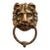 Vintage English Bronze Lion Door Knocker For Sale