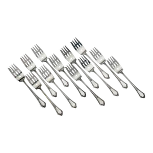 1914 Antique Gorham Salad Forks in Shelburne Pattern- Set of 12