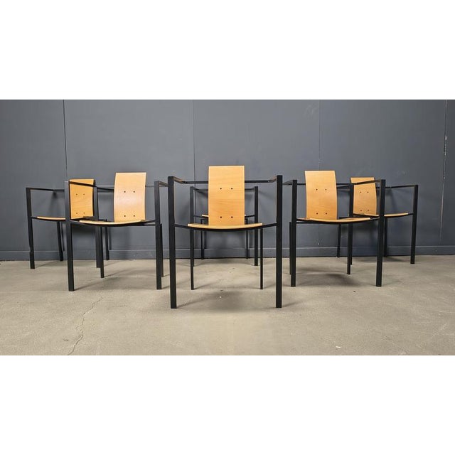 Postmodern Dining Chairs by Karl Friedrich Förster for KFF, 1980s, Set of 6 For Sale - Image 12 of 15