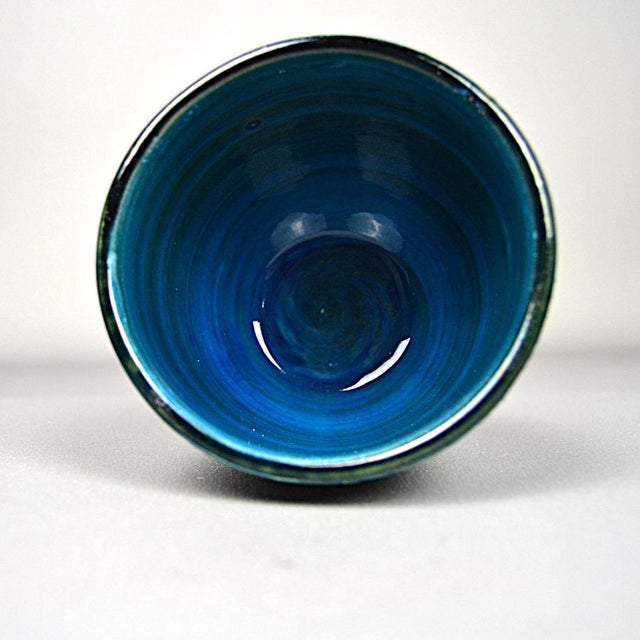 Ceramic Rimini Blu Vase by Aldo Londi for Bitossi, 1960s For Sale - Image 7 of 10