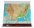 Original Mid Century Cram’s Pull Down Us School Map Usa Wall Map Geography 63" For Sale