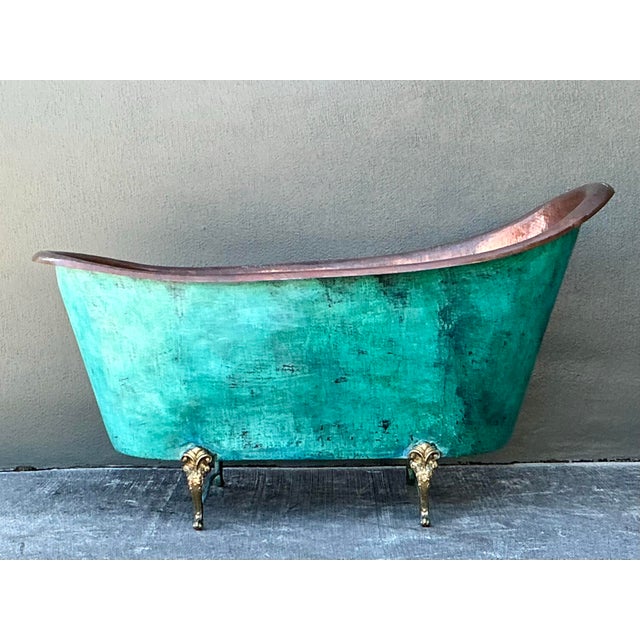 Vintage Patinated Copper Tub For Sale - Image 12 of 12