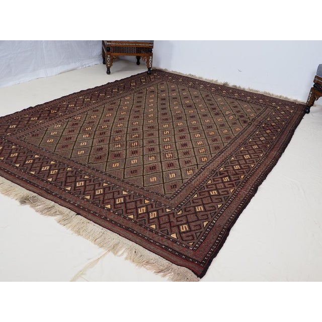 Vintage Afghan Kilim Rug, 1940s For Sale - Image 4 of 15