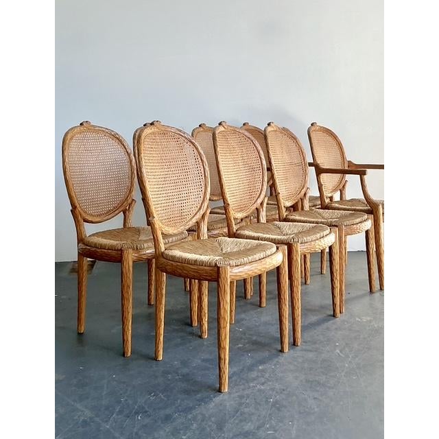 Vintage Boho Lorin Marsh Faux Bois Dining Chairs - Set of 8 For Sale - Image 10 of 10