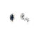 Not Yet Made - Made To Order 14k Gold Round Diamond & Marquise Cut Deep Sapphire Stud Earrings- 2 Pieces For Sale - Image 5 of 14