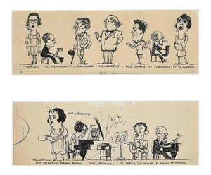 Unknown, Caricatures, China Ink, 20th Century
