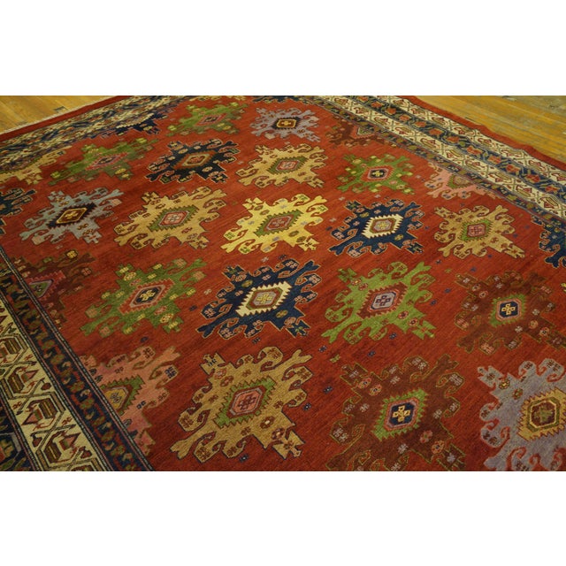 Tribal Incredible Antique Persian Malayer Rug With Allover-Geometric Pattern and Red-Raspebery Background Color For Sale - Image 3 of 6