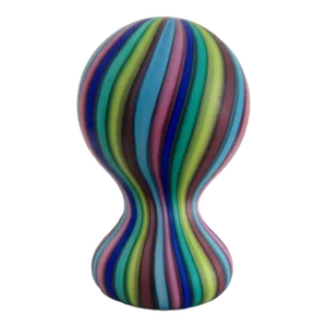 C.1970's K & B (Koscherak Bros.), Italian Hand-Blown Rainbow Colored Bulbous-Shaped Murano Accent/And or Paperweight