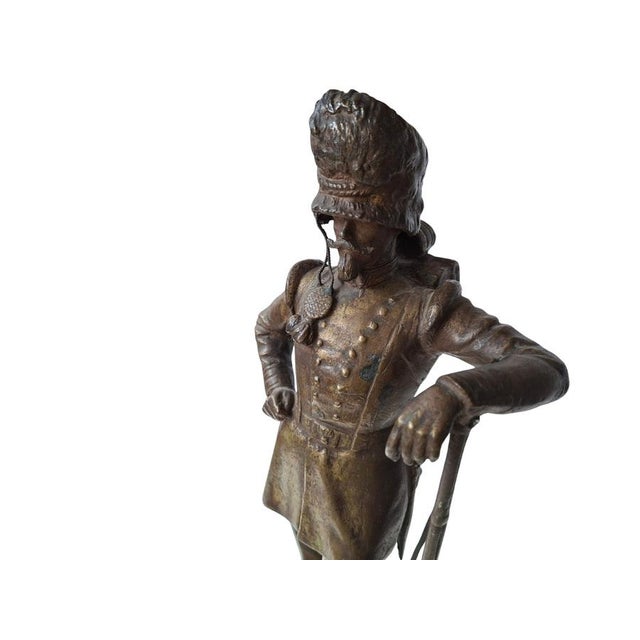 Metal Bronze Sculpture of Soldier from Laganà Foundry, Naples, 1940 For Sale - Image 7 of 10