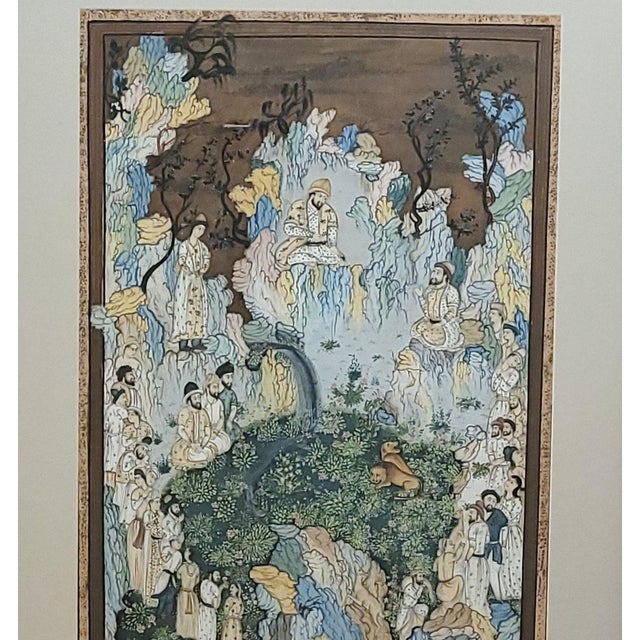 A large Persian illustration from a book, circa 1900.