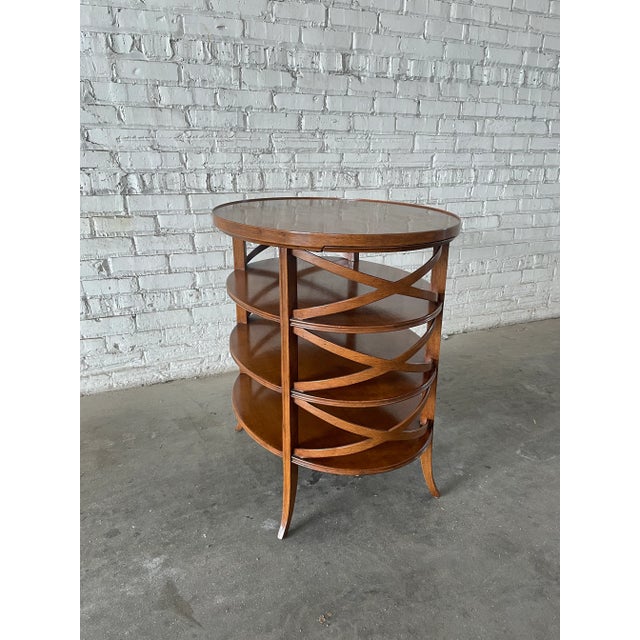 Dessin Fournir Traversa Oval Tiered Side Table by Erika Brunson For Sale In Chicago - Image 6 of 9