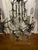 French 1920s Italian Iron and Crystal 4 Arm Chandelier With Crystal Fruits For Sale - Image 3 of 12