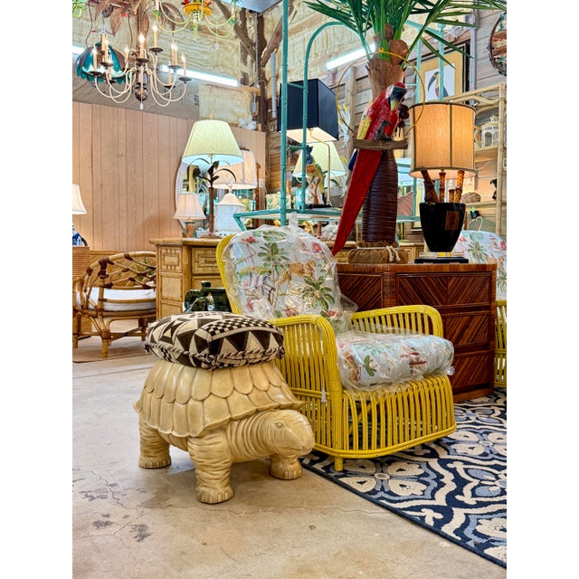 Monumental Regency Cast Resin Upholstered Turtle Ottoman by Maitland-Smith For Sale - Image 12 of 12