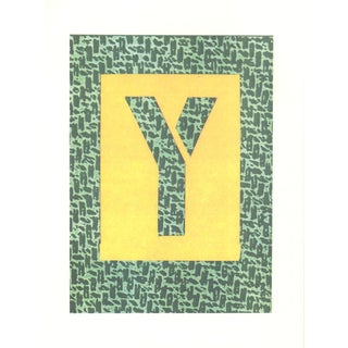 David Hockney, Y from Hockneys Alphabet, Lithograph, Framed For Sale