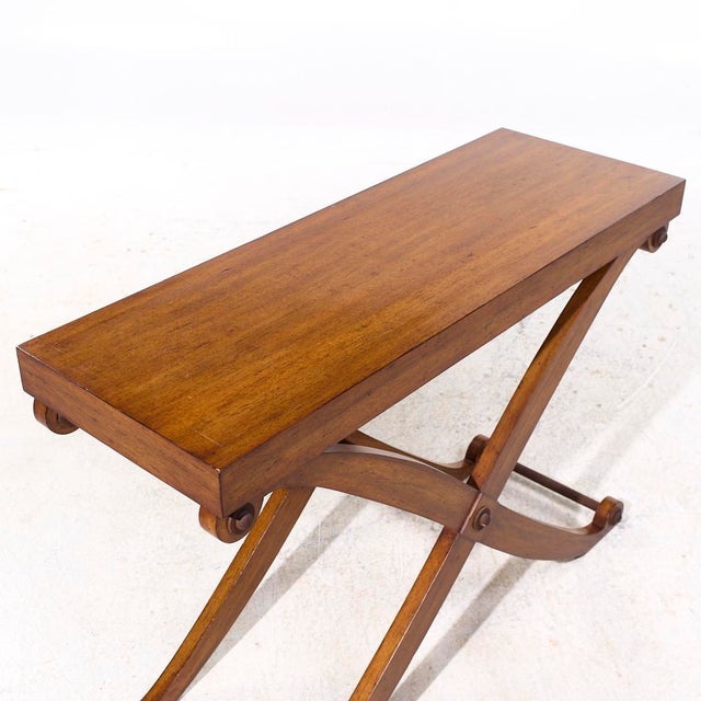 Henredon Walnut Console Table For Sale - Image 9 of 9
