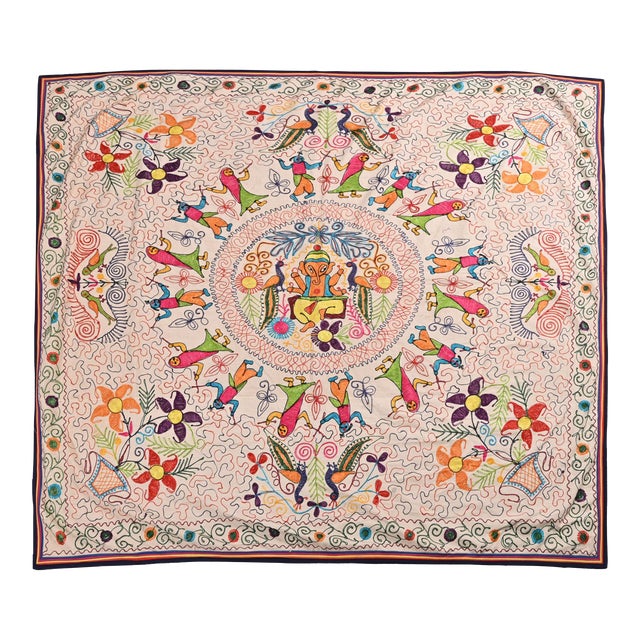 1930s Vintage Embroidery Wall Panel Chairish