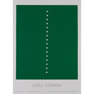 Lucio Fontana, Concetto Spaziale Verde, Original Silkscreen Poster For Sale