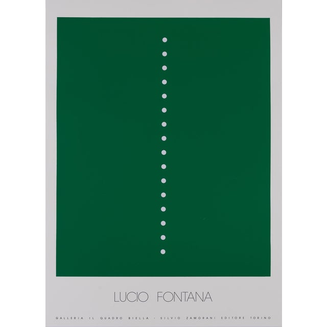 Lucio Fontana, Concetto Spaziale Verde, Original Silkscreen Poster For Sale