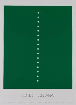 Lucio Fontana, Concetto Spaziale Verde, Original Silkscreen Poster