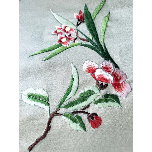Mid-Century Modern Early 20th Century Chinese Embroidered Silk Panel For Sale - Image 3 of 6