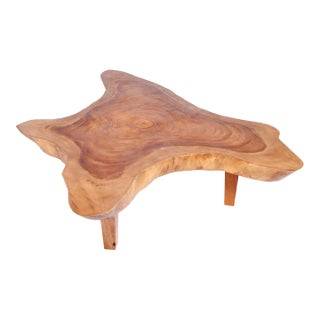 Free Form One Slab Living Edge Coffee Table 7 For Sale