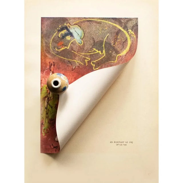 The School of Paris 1947 After Marc Chagall "Listening to the Rooster", First Edition Offset Lithograph For Sale - Image 3 of 7