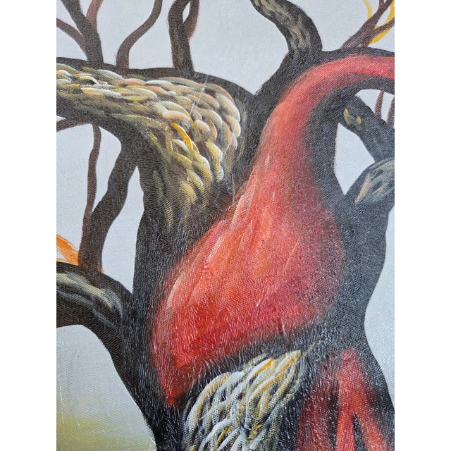 Contemporary Tree of Life Hand Painted Triptych on Canvas For Sale - Image 4 of 9