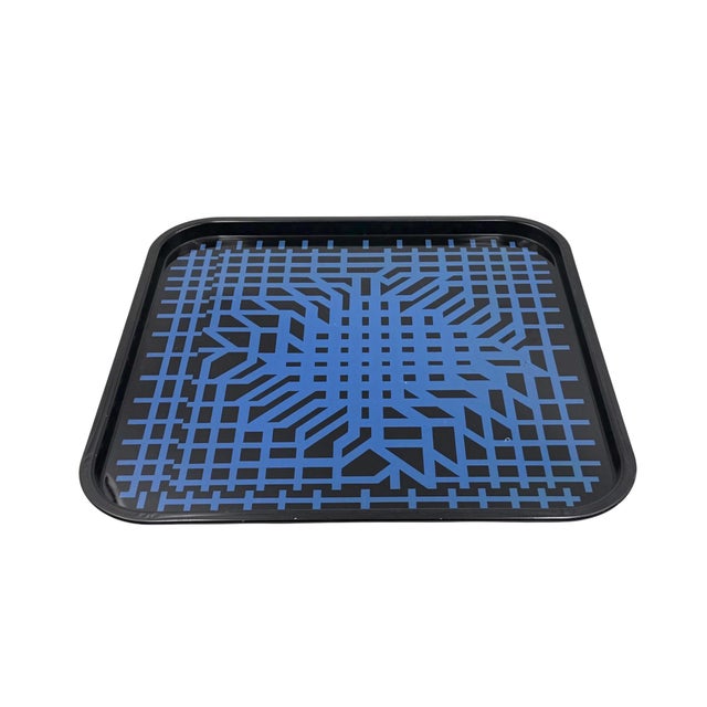 1970s Space Age Op Art Metal Tray by Victor Vasarely for Metalgraf, Italy, 1970s For Sale - Image 5 of 11