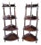 Vintage Pair of Mahogany Victorian Corner Four Tiered Shelf For Sale