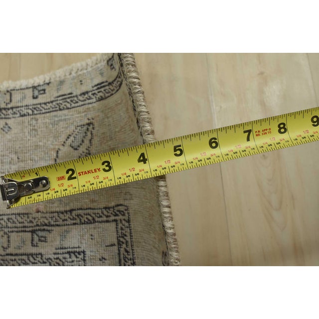 Tabriz Rug 9’4” X 12’5” Beige Wool Vintage Distressed Hand-Knotted Carpet For Sale - Image 13 of 15