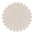 Solid White Scallop Round Jute Rug 3x3Ft. For Sale