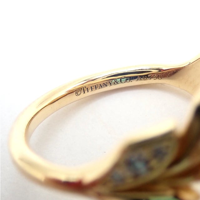 Tiffany & Co. Yellow Gold Diamond Victoria Vine Bypass Ring For Sale In Philadelphia - Image 6 of 9