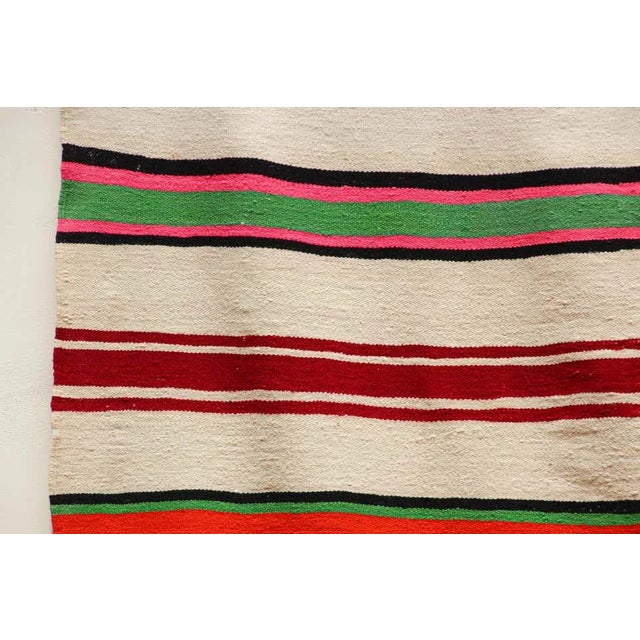 1960s Moroccan Berber Kilim Rug, Multicolor Stripes, 5'11" × 13'5" For Sale - Image 10 of 15