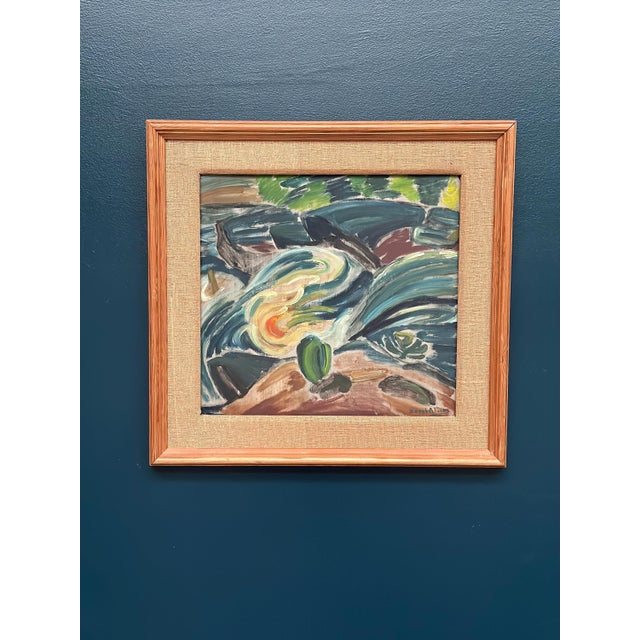 Bengt Alwö, Composition, 1970s, Oil on Panel, Framed For Sale - Image 12 of 18