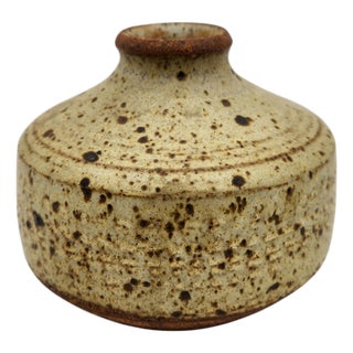 Mid 20th Century Studio Pottery Speckled Weed Pot For Sale