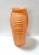 Vintage Glass Art Deco Fan Vase – Coral Peach - Draped Pressed Glass Sculptural Decor For Sale - Image 10 of 10