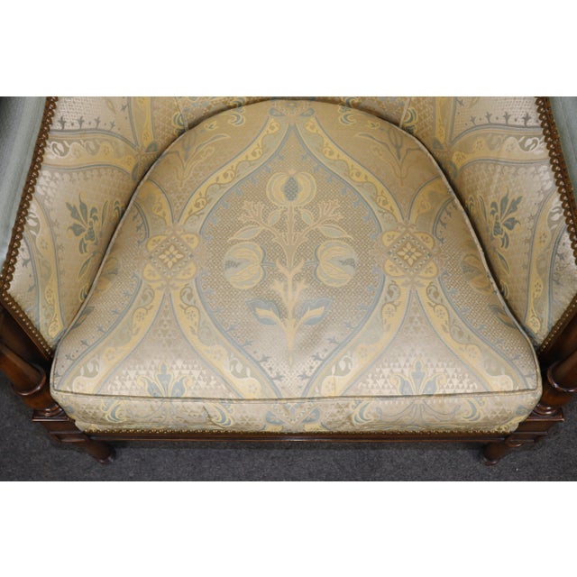 French Louis XVI Bergere Chair in Walnut by Rudolph & Hein of New York For Sale - Image 11 of 11