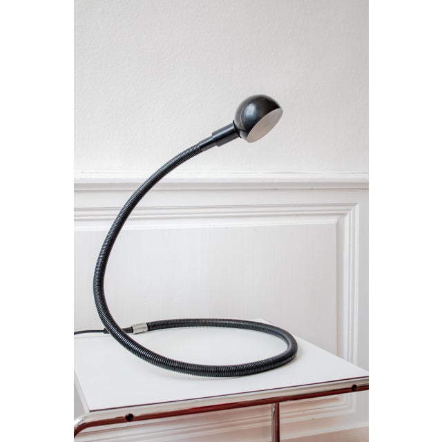 Metal Large Black Hebi Lamp by Isao Hosoe for Valenti, 1970s For Sale - Image 7 of 16