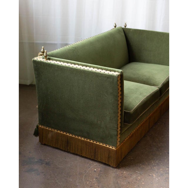 Green 1940s Deco Style Scandinavian Mohair Sofa For Sale - Image 8 of 14