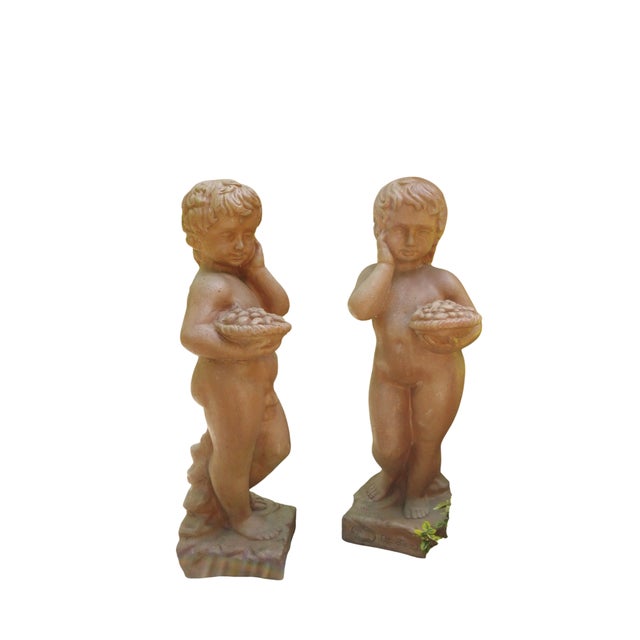 Vintage Impruneta Terracotta Putti, 1980s, Set of 2 For Sale - Image 15 of 15