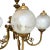 Antique Louis XV French Gilt Bronze Figural Chandelier with 6 Etched Globes, 1890 For Sale - Image 5 of 8