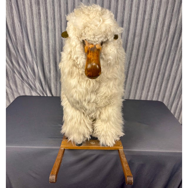 Mid-Century Style Child's Rocking Sheep #1 For Sale - Image 4 of 10