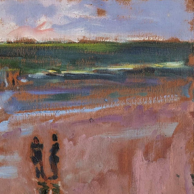 1970s 'Beach Day at Porto Seguro' by Sergio Telles, 1976, Brazilian Fauvist Coastal Landscape, Rio De Janiero For Sale - Image 5 of 8
