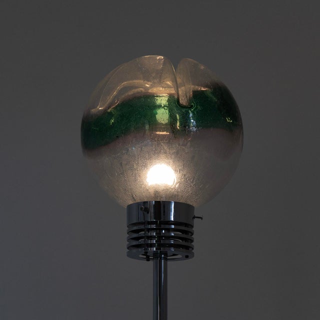 Floor Lamp with Marble Base and Murano Glass, 1950s For Sale - Image 6 of 12